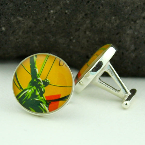 Atlas Sterling Silver Cufflinks (Cuff Links)