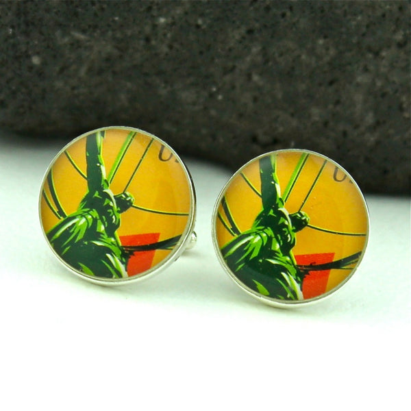 Atlas Sterling Silver Cufflinks (Cuff Links)
