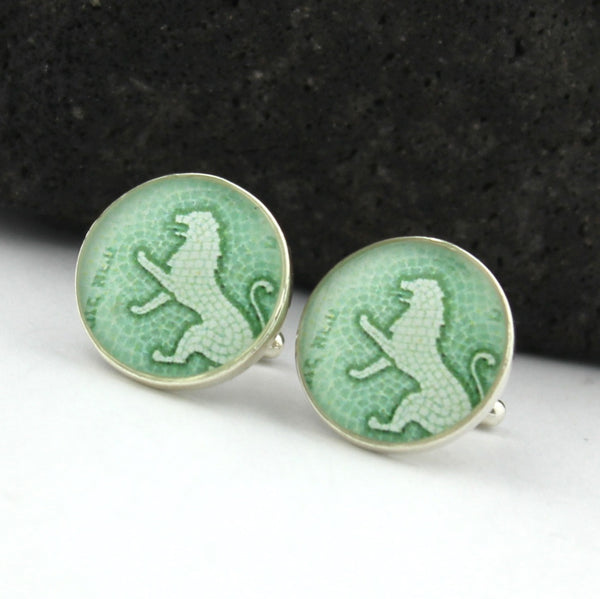 Sterling Silver Zodiac Leo Cufflinks