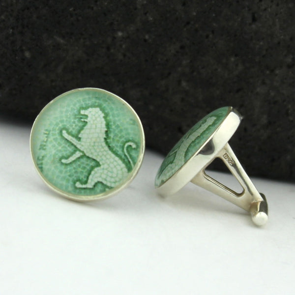 Sterling Silver Zodiac Leo Cufflinks