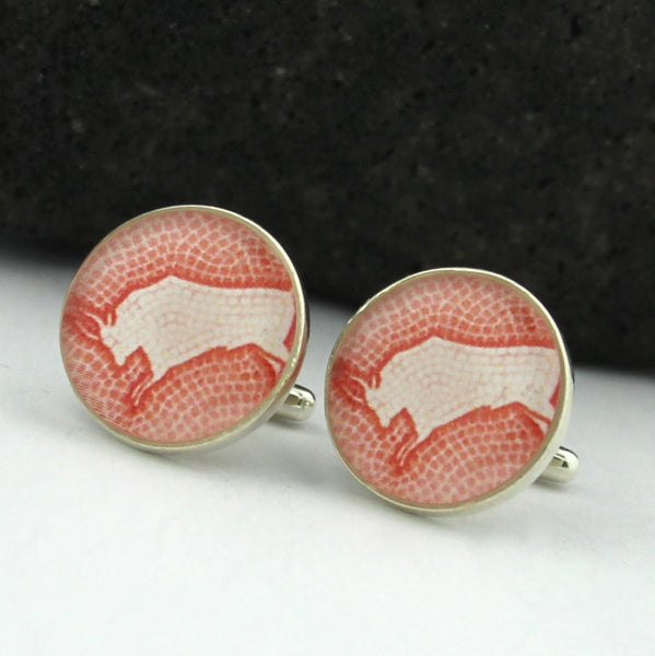 Sterling Silver Bull Cufflinks (Taurus Zodiac Cuff Links)