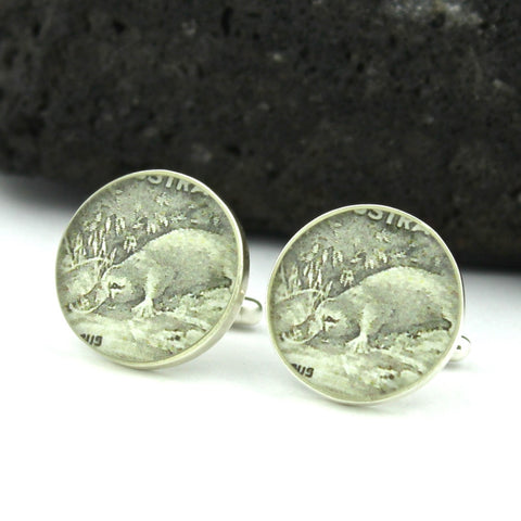 Platypus Sterling Silver Cufflinks - Australian Postage Stamp Cufflinks (Cuff Links)