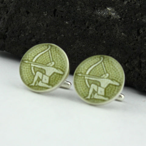 Sagittarius Sterling Silver Cufflinks (Zodiac Cuff Links)