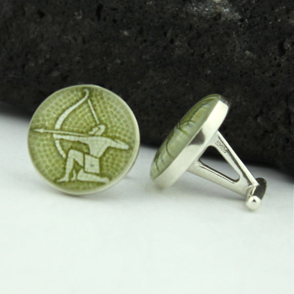 Sagittarius Sterling Silver Cufflinks (Zodiac Cuff Links)